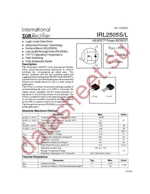 IRL2505L datasheet  